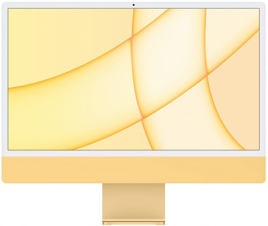 Apple iMac 24" Retina 4,5K, M1 (8C CPU, 8C GPU), 8 ГБ, 256 ГБ SSD, жёлтый