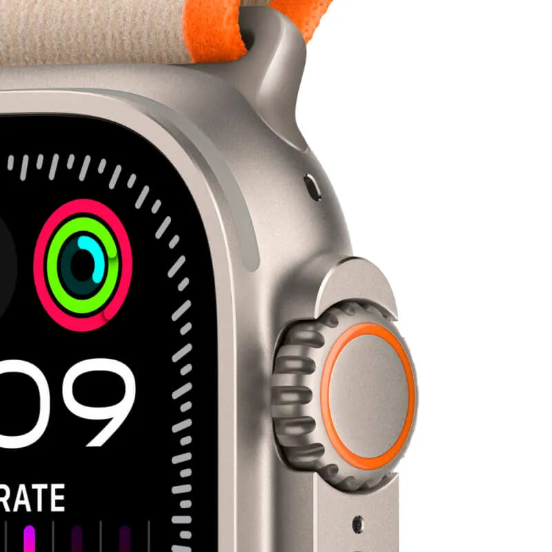Apple Watch Ultra 2 GPS + Cellular, 49 мм, корпус из титана, ремешок Trail оранжевого/бежевого цвета