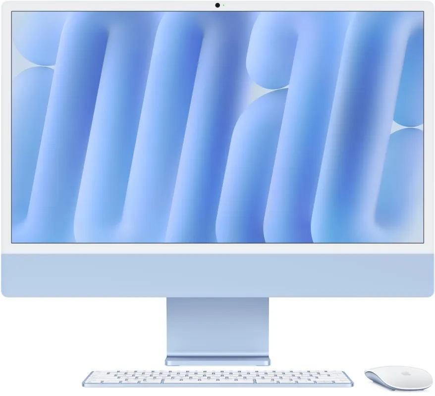Apple iMac 24" Retina 4,5K, M4 (10C CPU, 10C GPU), 16 ГБ, 256 ГБ SSD, синий