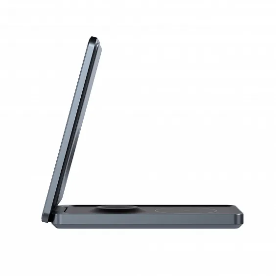 Складное беспроводное зарядное устройство Magssory Flip 3в1, с MagSafe, Антрацит