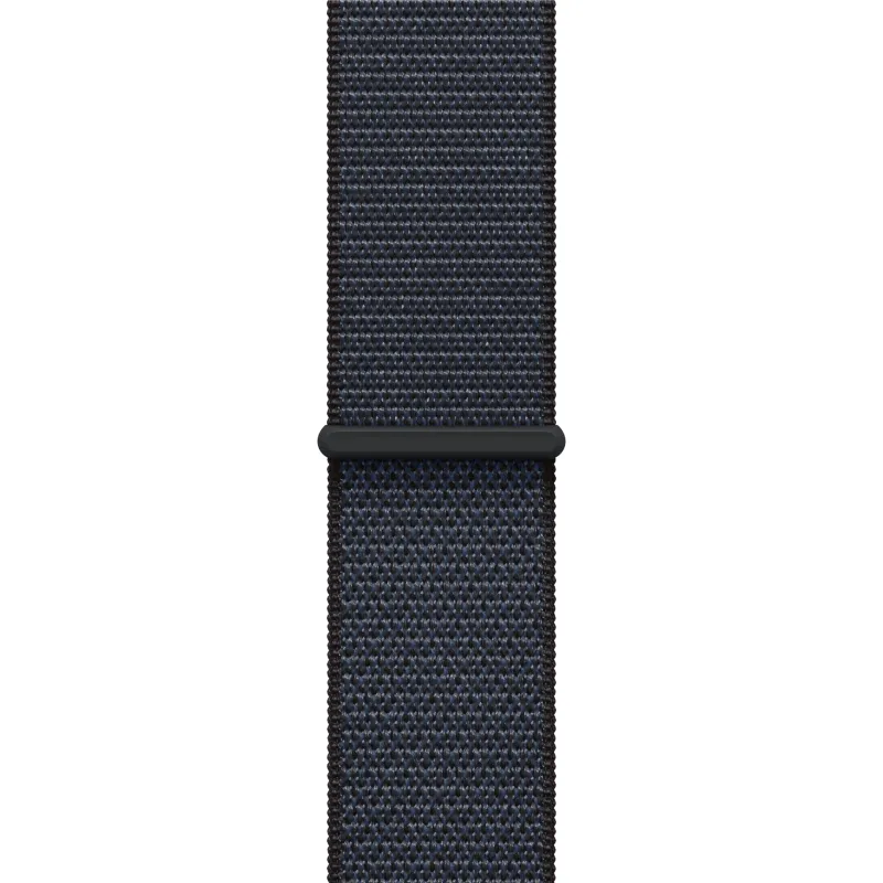 Apple Watch SE (2024), 40 мм, корпус из алюминия цвета «полуночный черный», спортивный ремешок Loop темно-синего цвета