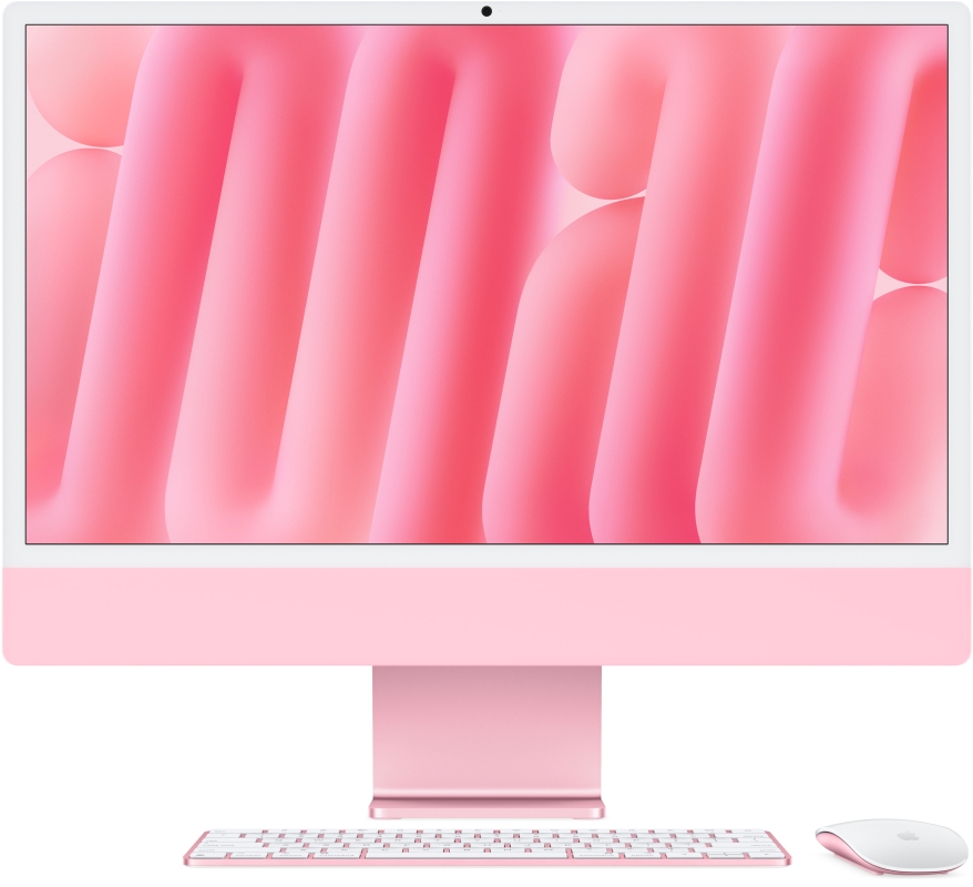 Apple iMac 24" Retina 4,5K, M4 (10C CPU, 10C GPU), 16 ГБ, 512 ГБ SSD, розовый