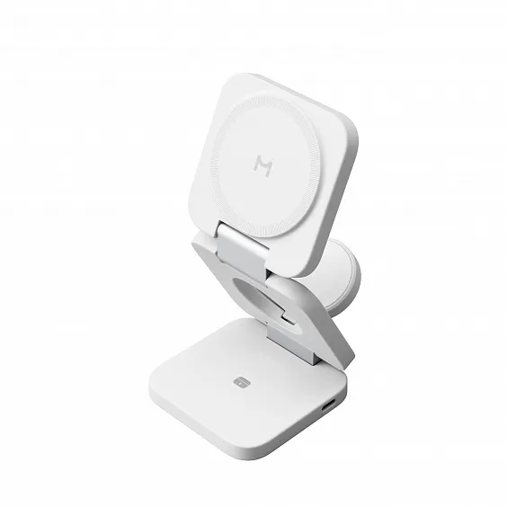 Складное беспроводное зарядное устройство Magssory Flex 3в1, с MagSafe, Белый