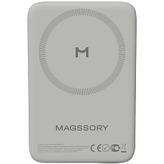Беспроводной внешний аккумулятор Magssory Core 5K, с MagSafe, Серебристый