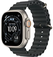 Apple Watch Ultra 3 GPS + Cellular, 49 мм, корпус из титана, ремешок Ocean чёрного цвета