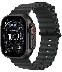 Apple Watch Ultra 3 GPS + Cellular, 49 мм, корпус из чёрного титана, ремешок Ocean чёрного цвета