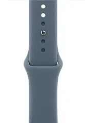 Apple Watch SE (2025), 44 мм, корпус из алюминия цвета «полуночный черный», спортивный ремешок цвета «якорный синий»