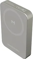 Беспроводной внешний аккумулятор Magssory Pride Pro 10K Magnetic Power Bank, с поддержкой Qi2, "Титановый"