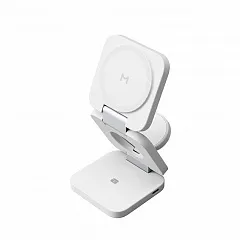 Складное беспроводное зарядное устройство Magssory Flex 3в1, с MagSafe, Белый
